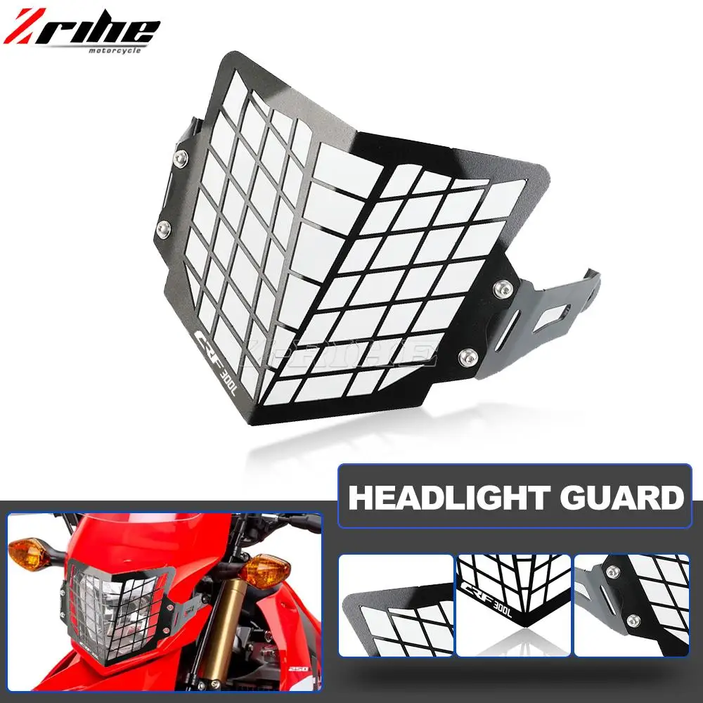 

CRF300L 2013-2023 Motorcycle Lens Protection Cover Headlight Guard Protector For Honda CRF 300 L 2022 2021 2020 2019 CRF300 300L