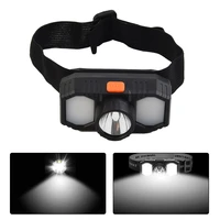 usb rechargeable headlight built in battery strong super bright head mounted flashlight outdoor camping night fishing parts