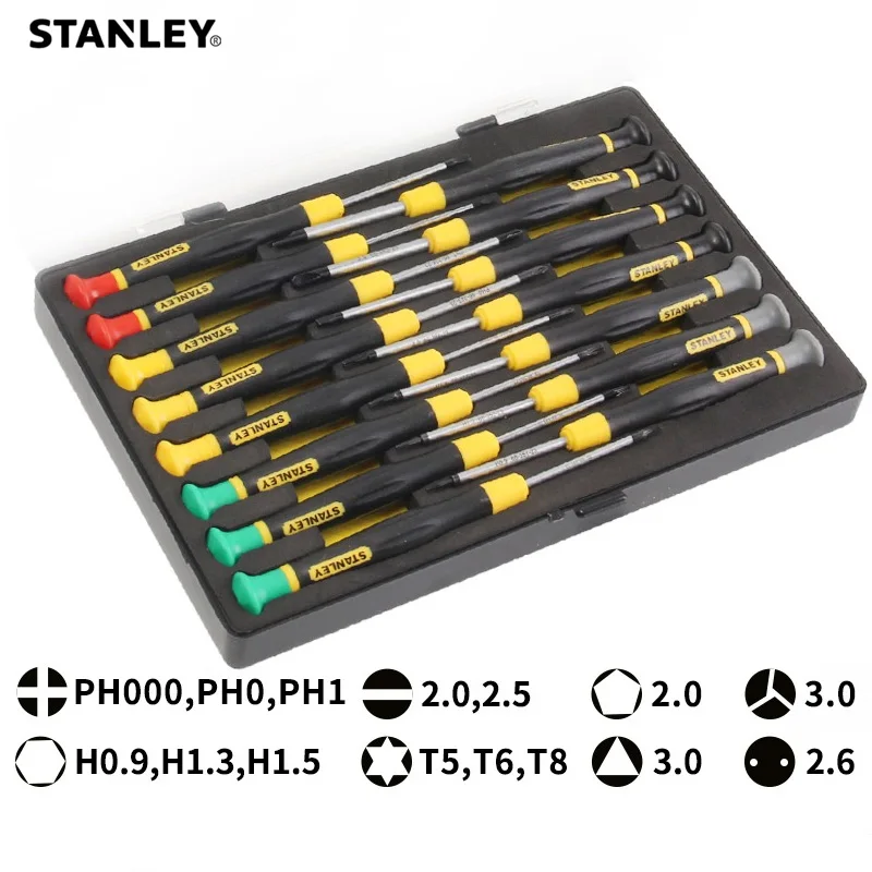 Stanley 15 шт. эргономичный прецизионный набор магнитных отверток мини-маленькая