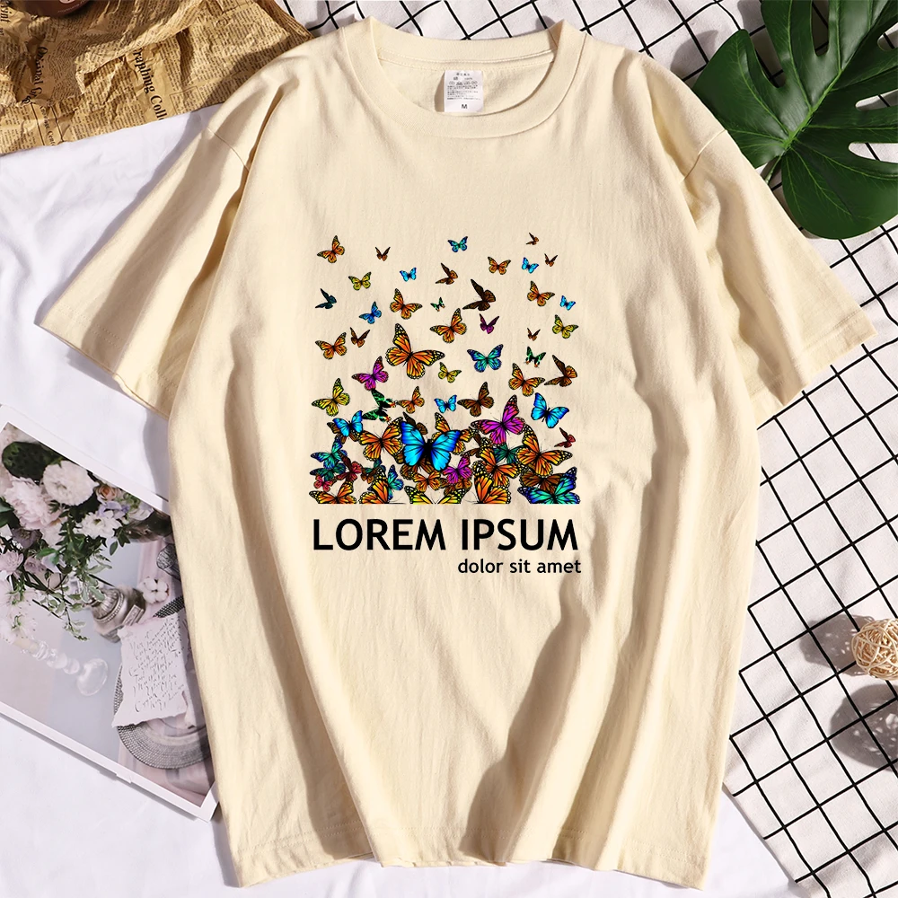 

Мужская футболка Lorem Ipsum с красивым цветочным принтом, высококачественные топы, модная удобная футболка, летняя футболка оверсайз