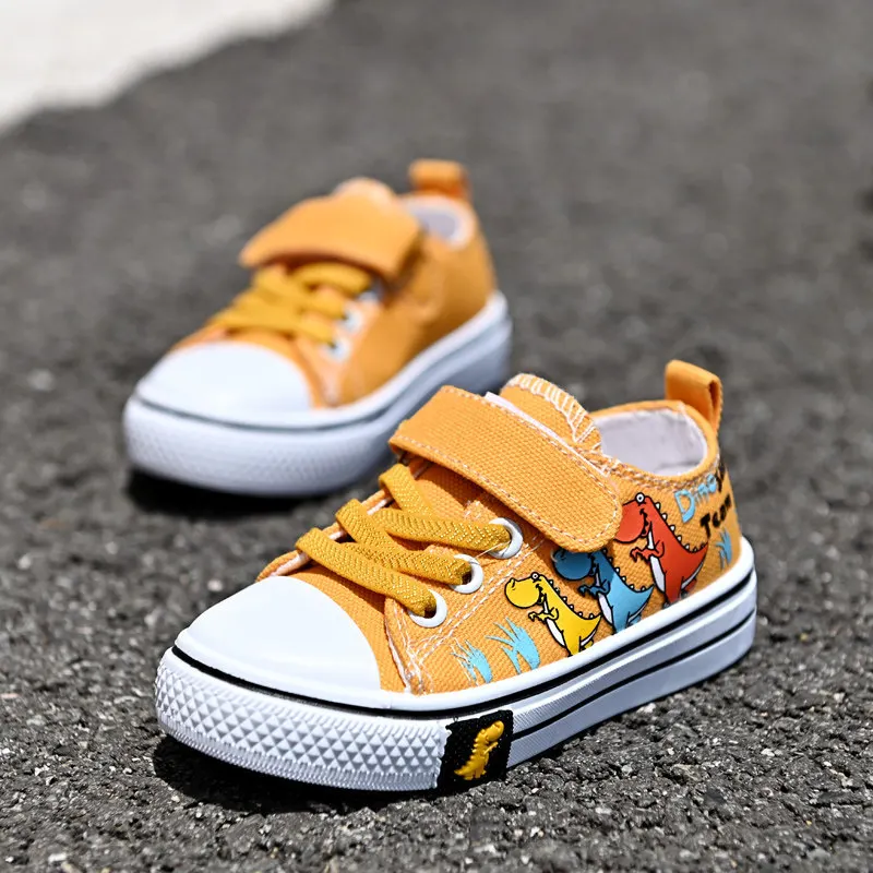 Children's Cartoon Canvas Shoes Boys and Girls Casual Low-top Shoes Baby Spring and Autumn Breathable Unisex Fashion Sneakers enlarge