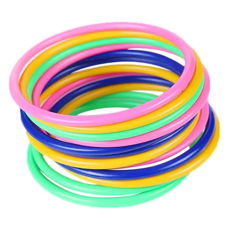 

10pcs/set Throwing Game For Carnival Garden Backyard Outdoor Sports Games Plastic Toss Rings Kids Adult Toy Random Col P6x7
