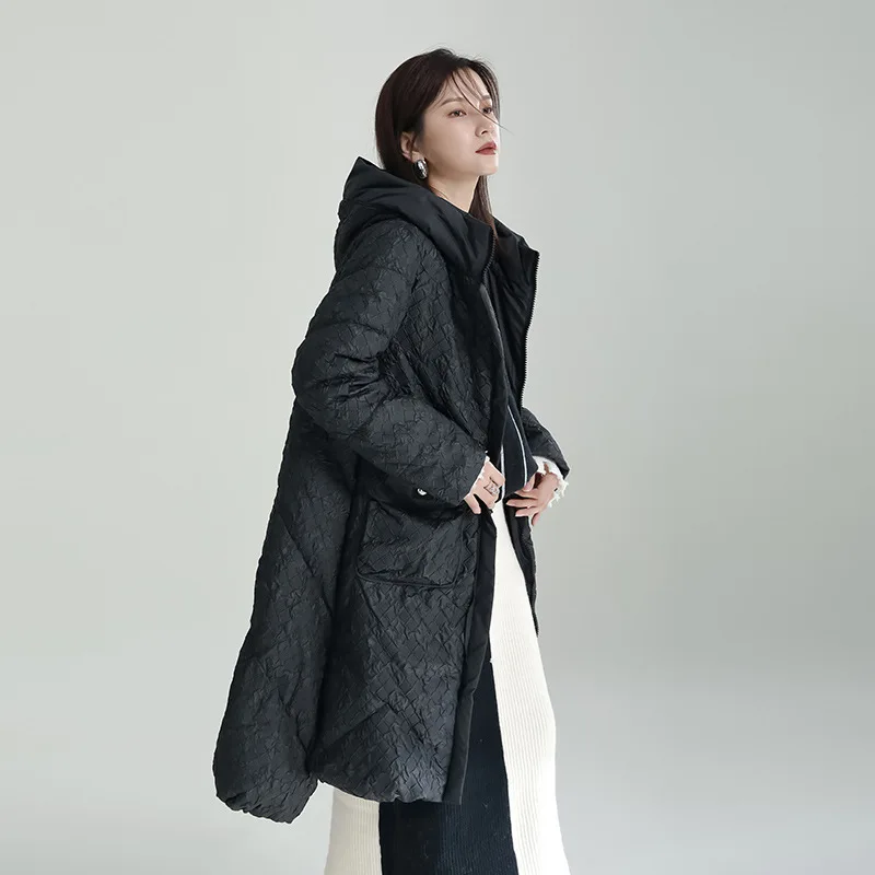 2022 Niche Design Winter New Cotton Dress Dress Loose Pendulum Thin Long Cotton Clothing Female