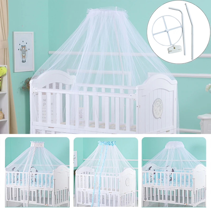 

Removable Cradle Mosquito Universal Portable Bed Mosquito Tent Stand Canopy Baby Netting Holder Baby Mesh Support Crib Bed Net