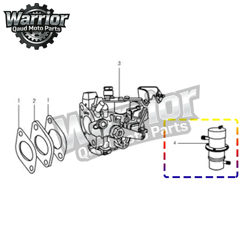 Фото Электрический бензонасос JB12D-H для Joyner Trooper 650, Sand Spider, Kinroad XT650GK, Roketa Commando, Tns Bms, Saito Saiting, Goka Buggy. №3