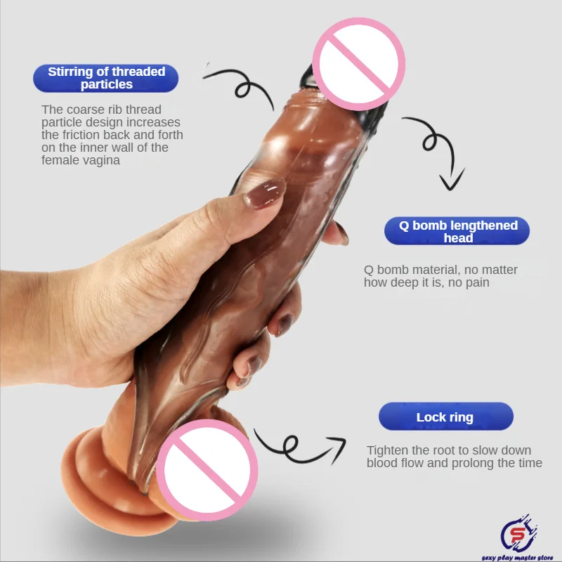 Elastic Penis Extension Sleeve Rubber Peni Enlargement Soft Delayed Ejaculation Extender Dick Adult Sex Toys For Men Gay |