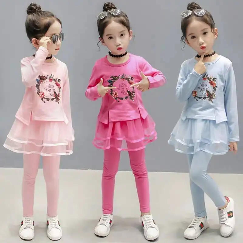 

Girls' Long Sleeve Set New Children's Clothing Fashionable Spring and Autumn Long Sleeve Casual Two Piece Fashion Set