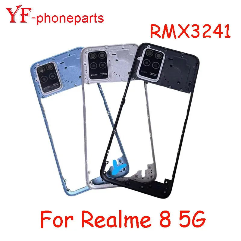 Средняя рамка для Oppo Realme 8 4G Φ Pro задняя крышка корпус батарейного отсека Рамка +