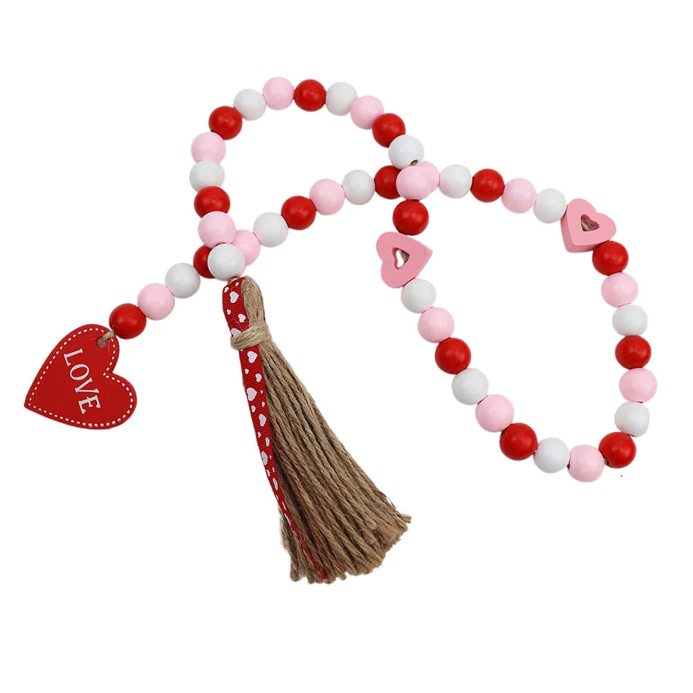 

1Pc Valentine's Day Beads String Christmas Tree Ornament Garland Valentines Day Beaded Garland