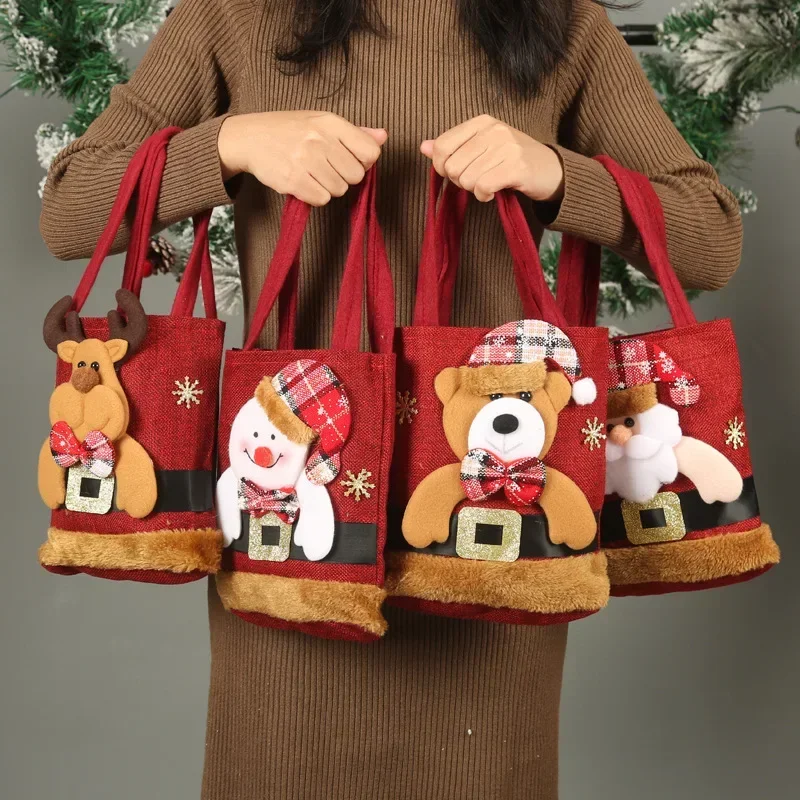 

Рождественская Подарочная сумка для косплея Санта Клауса снеговика оленя Рождественская сумка Новогодняя сумка ручная упаковка новогодняя Детская подарочная сумка