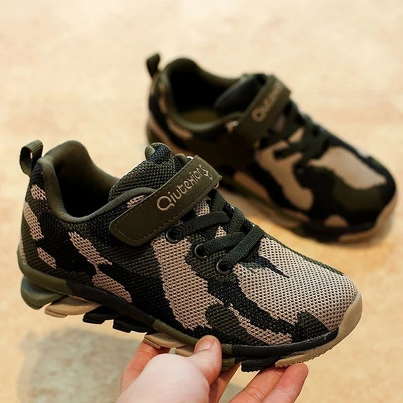 Kids Camouflage Sneakers Outdoor Flying Kniting Sports Breathable Flats Unisex Children Running Shoes Toddler Children Casual