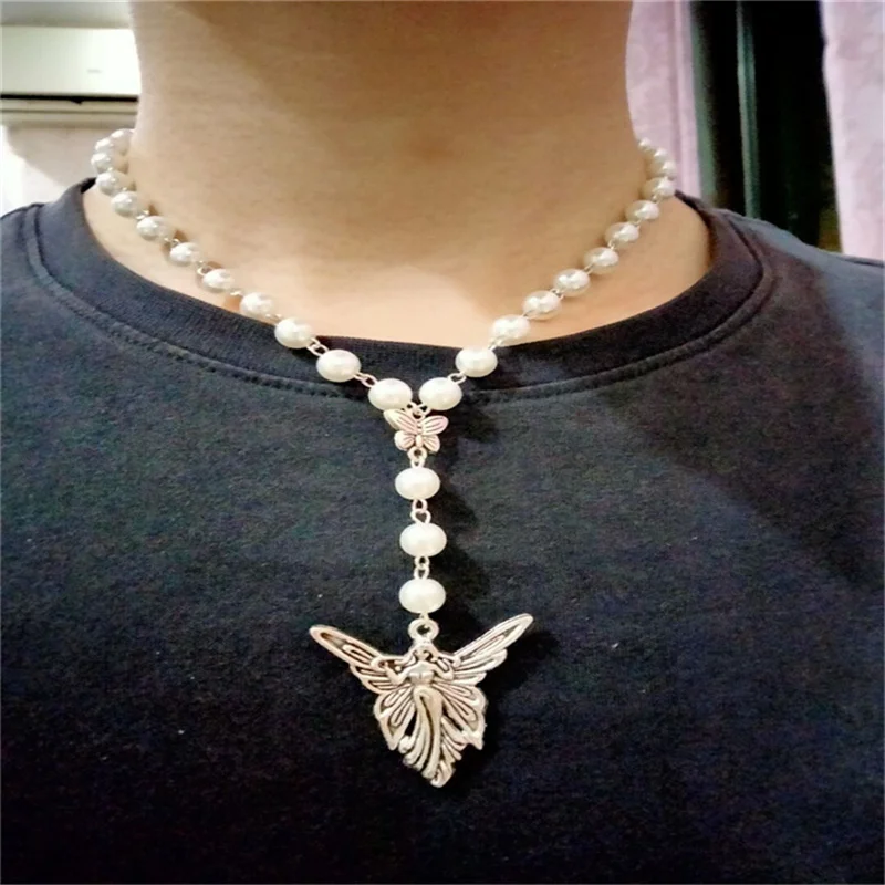 

fairy necklace, y2k, fairy core witch, cottage jewelry
