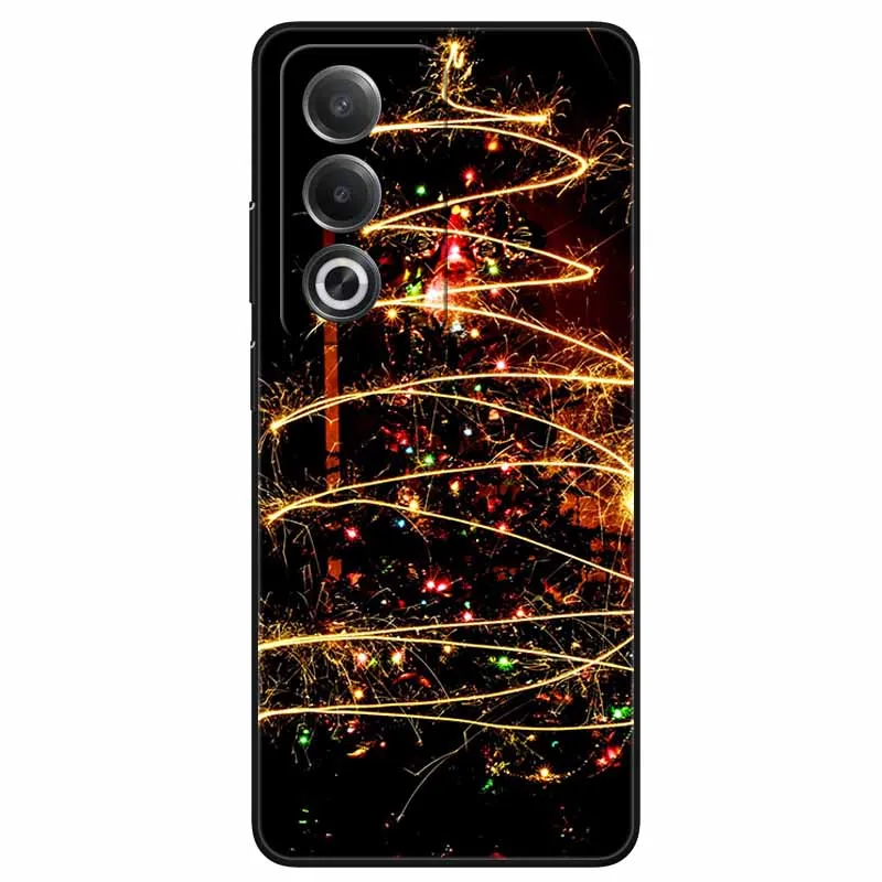 Рождественские чехлы для телефонов OPPO A80 5G чехол Снеговик силиконовый ТПУ мягкий