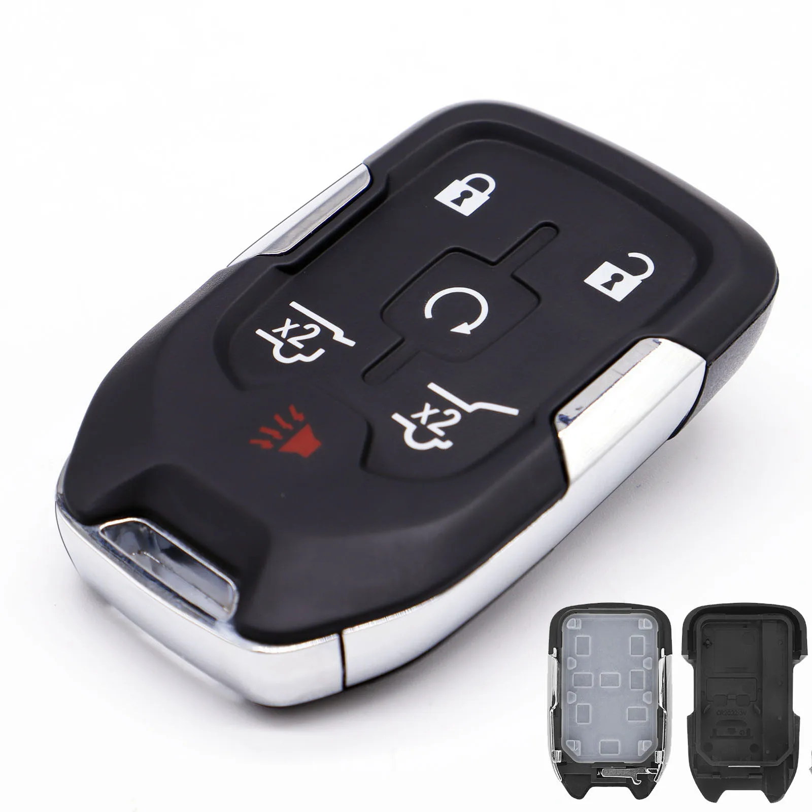 

6 Button Remote Key Fob Case Shell for Chevy Chevrolet Suburban Tahoe GMC Yukon HYQ1AA 13580802 5922084 2014 2015 2016 2017