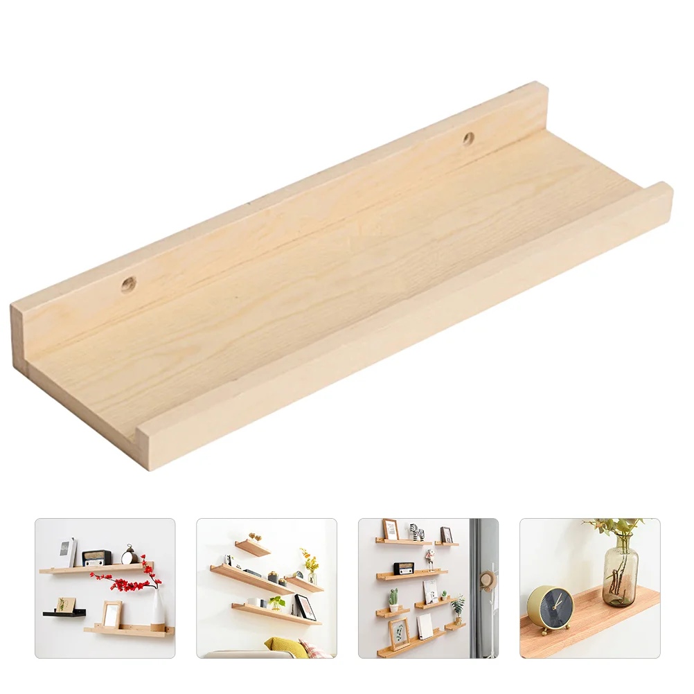 

Wall Shelves Shelf Floating Rack Wood Storage Bathroom Wooden Book Display Nursery Decor Stand Rustic Shower Farmhouse