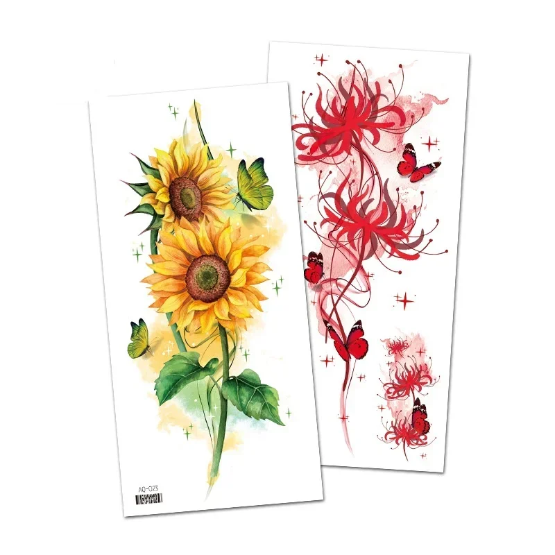 Эстетические временные татуировки для женщин и взрослых Сакура Лиса Лотос