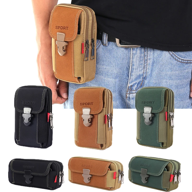 

PU Tactical Bag Outdoor Military Waist Fanny Pack Men Phone Pouch Camping Hunting Tactical Waist Bag EDC Gear Purses Men Purse