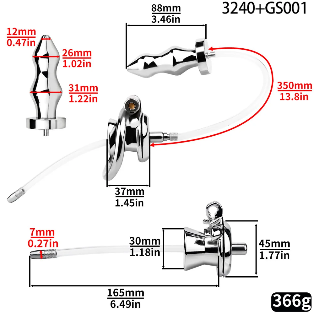 Новая металлическая клетка для отрицательных уретры с анальной пробкой из