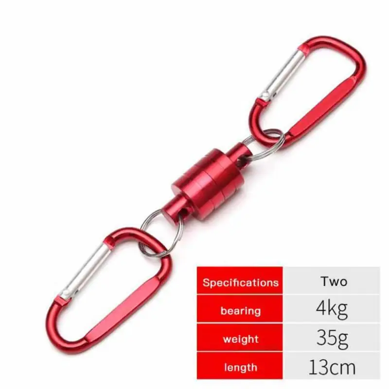 

Strong Magnetic Carabiner Aluminum Alloy Carabiner Keychain Camping Climbing Snap Clip Lock Buckle Tackle Fishing Accessories