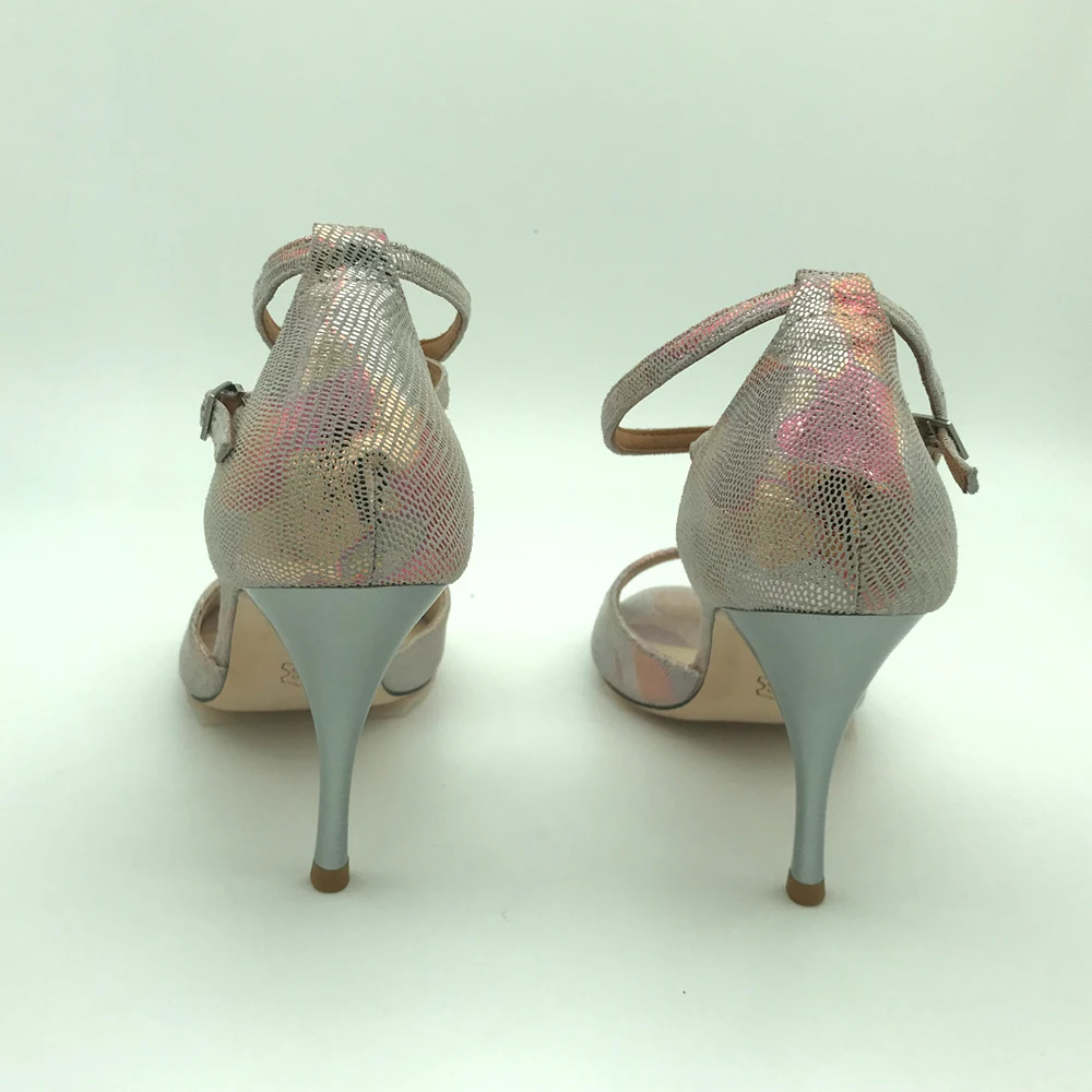 Фото Туфли для танцев Аргентины Танго, туфли для вечевечерние, свадебные туфли, кожаная подошва, T6282PCL, каблук 7,5 см, 9 см, бесплатная доставка №4