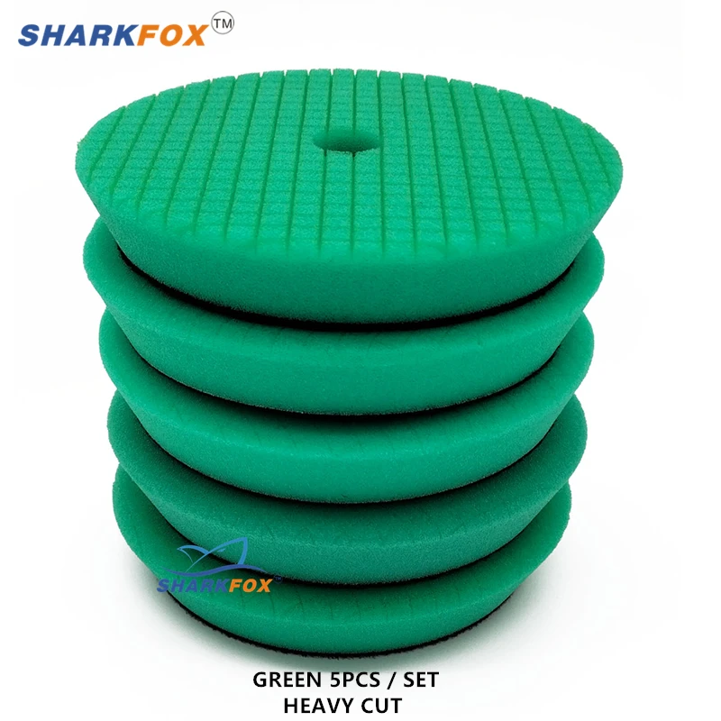 

Sharkfox 3/5/6 дюймов (80 мм/125 мм/150 мм) автомобильные губчатые полировальные диски комплект полировальных подушечек для полировки автомобиля буфер