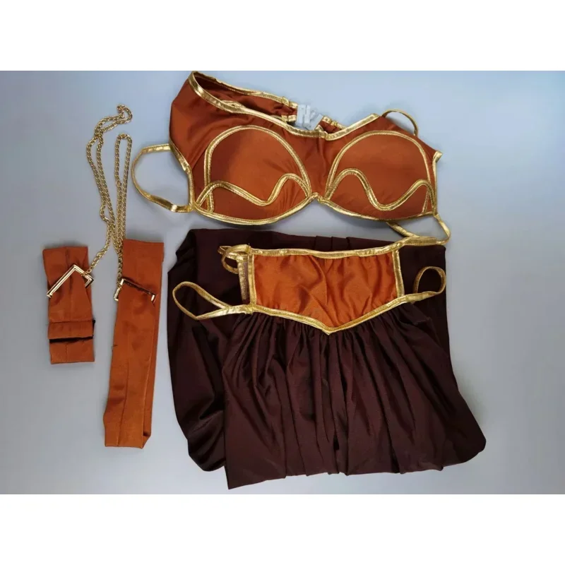 Женский сексуальный костюм принцессы Leia на Хэллоуин ведомого элемента старинное