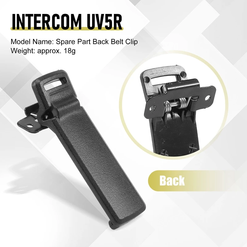 2 шт. зажим для ремня раций Baofeng 2-way Radio UV5R for intercom / 5RA 5R + 5RB 5RC