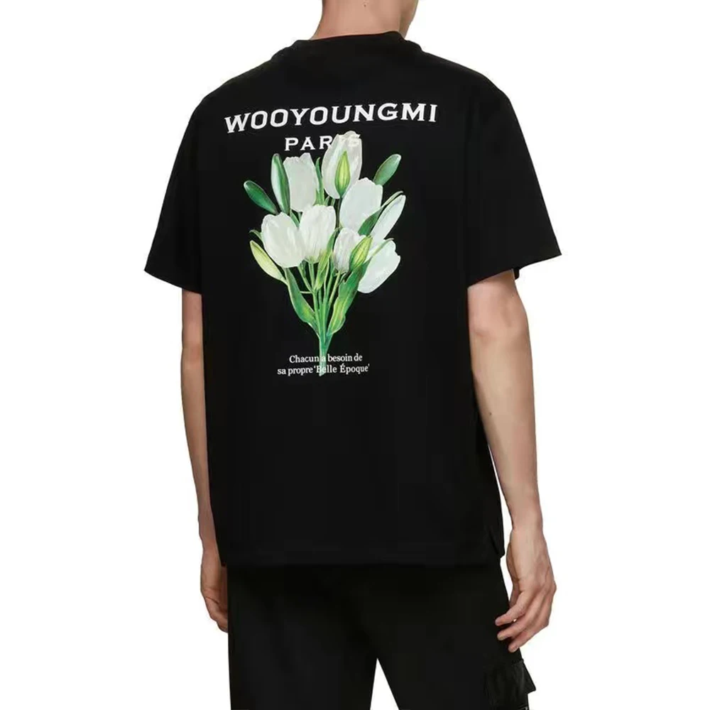 

Original WOOYOUNGMI-design color-changing tulip flower casual men and women couple pure cotton short-sleeved T-shirt