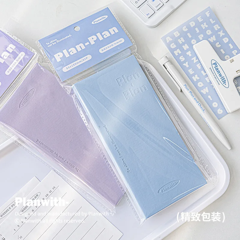 

PU Leather Pocket Daily Planner Notebook To Do List Notepad 80 Sheets School Stationery Office Accessories