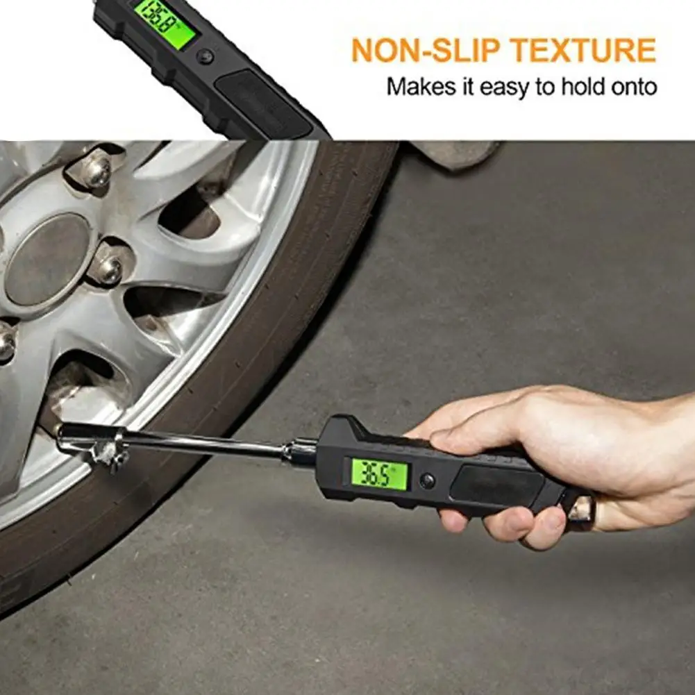 

Digital Heavy Tire Pressure Gauge 230 Psi Lcd Luminous Display Double-head Digital Tire Pressure Gauge for Truck Flashlight Func