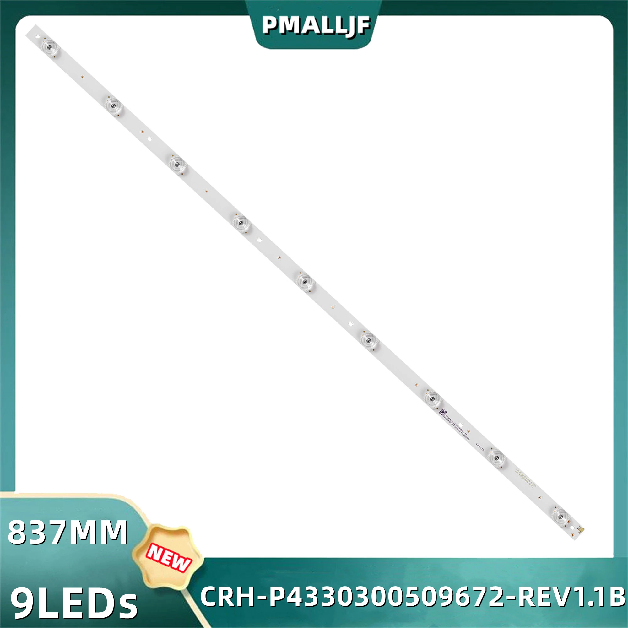 

LED Backlight Strip For CRH-P4330300509672-REV1.1 BC LC-43CUF8472ES LC-43CUG8462KS 43CUG8461KS LC430EQY-SHM1 LC.4CU02G001 9LEDs