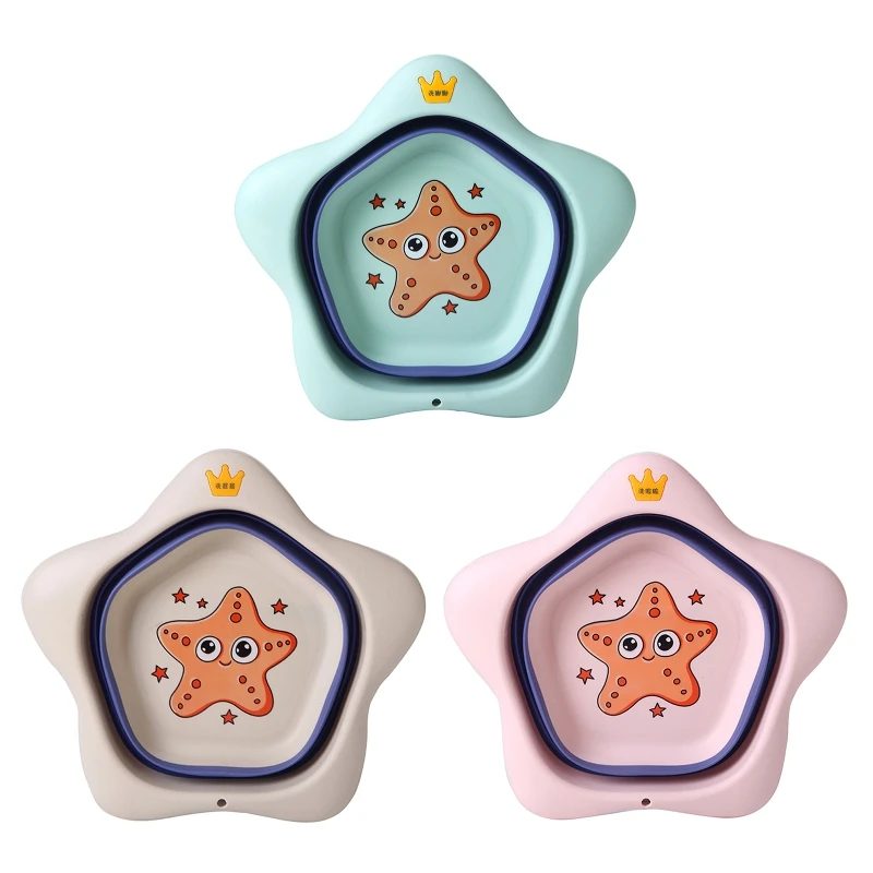

Foldable Baby Washbasin Starfish Style Portable Small Wash Basin Water Basin 40JA