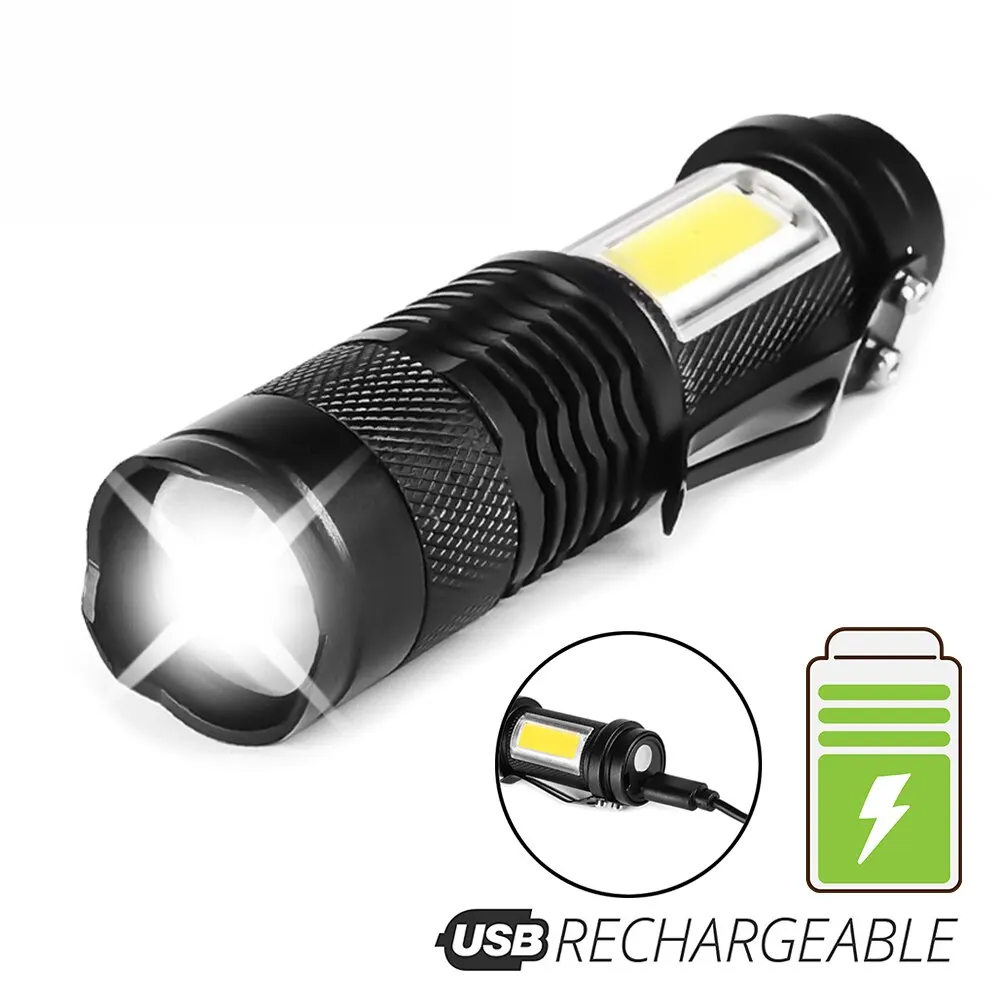 

Мини-фонарик лм со встроенной батареей и USB-зарядкой