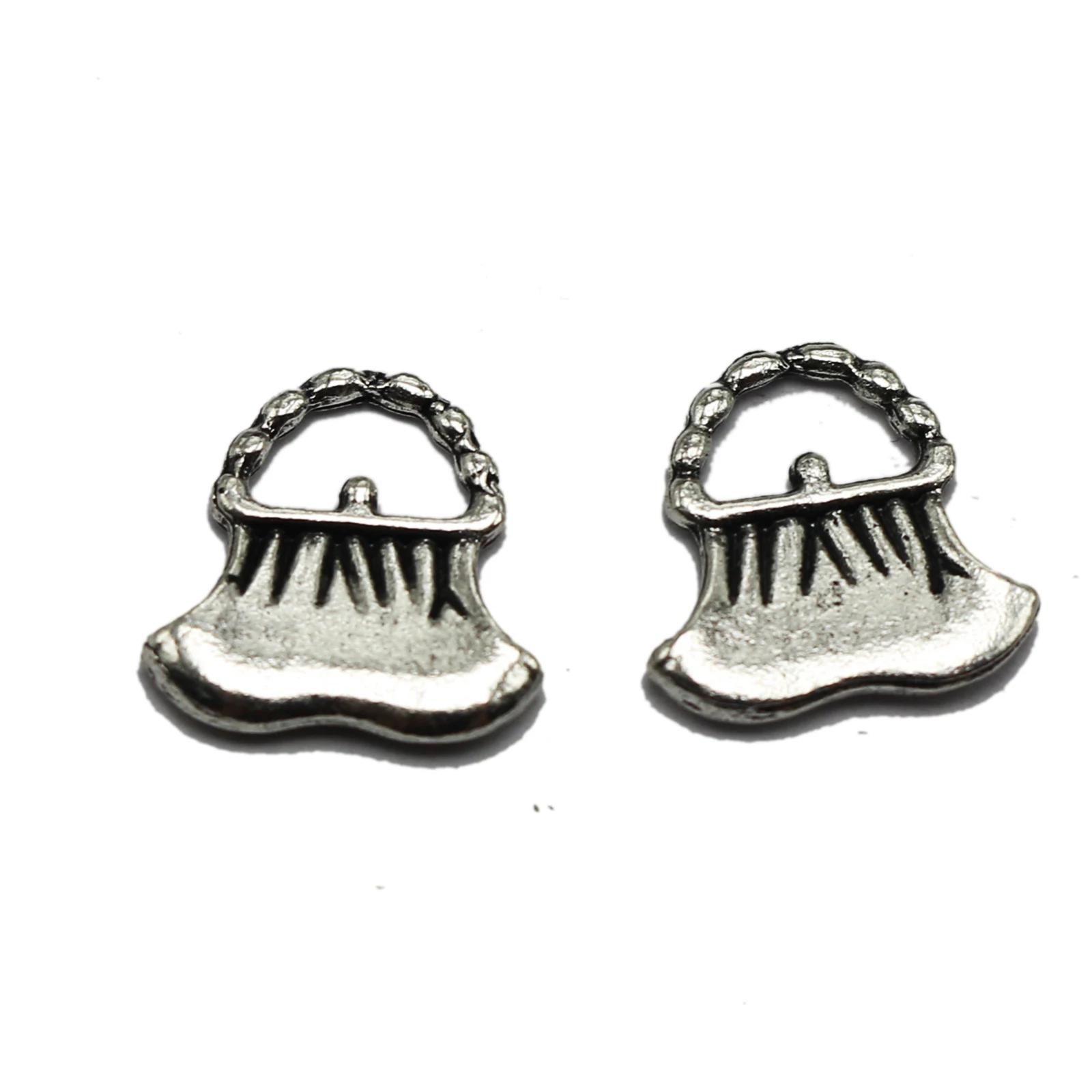 

25 Tibet Silver Purse Handbag Bag Charm Pendants 15mm Jewelry Making