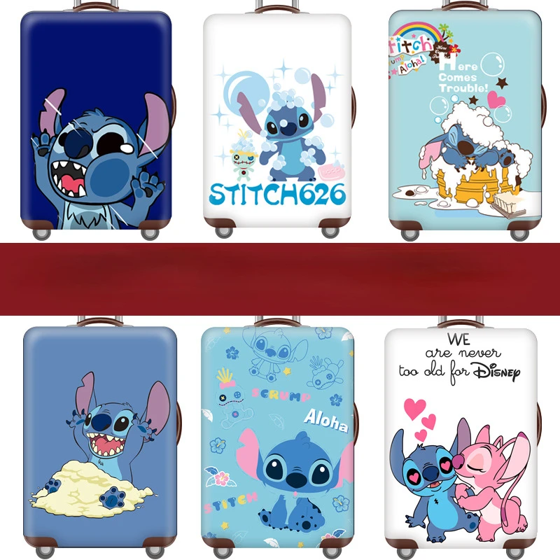 

Disney Anime Surrounding Star Baby stitch Luggage Protection Case Trolley Case Travel Dust Proof Elastic Cover Bag Birthday Gift