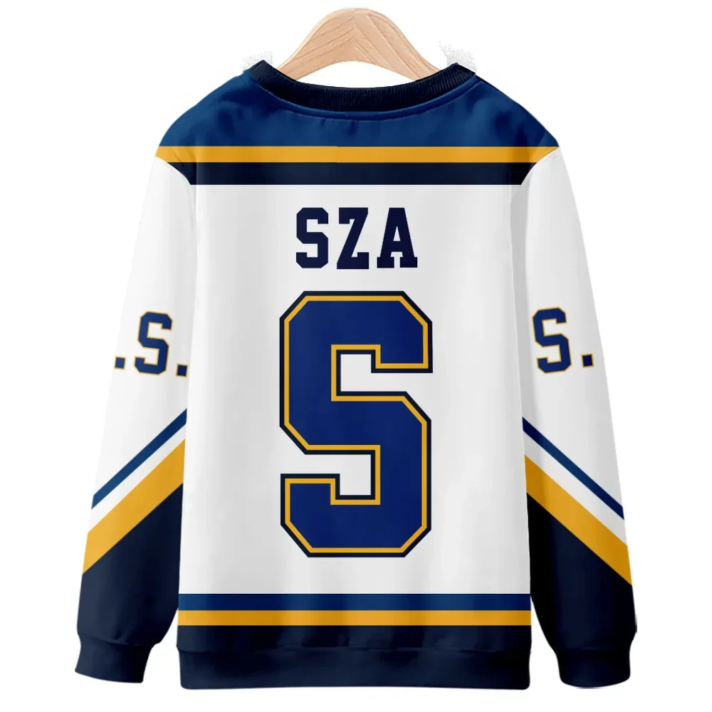SZA JERSEY SOS Blind New Album Merch с круглым вырезом и длинными рукавами для женщин мужчин