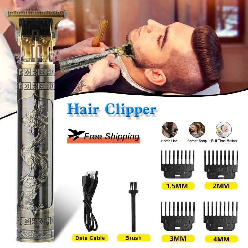 T9 Hair Clipper Professional Electric Trimmer For Man 0mm Baldheaded Barber Hair Cutting Machine Cordless Shaver Beard Trimmer