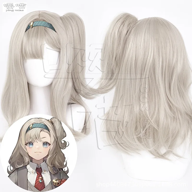 Game Reverse 1999 Matilda Bouanich Косплей Парик 60 СМ Серые Термостойкие Синтетические Волосы