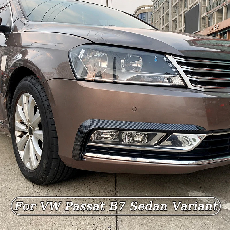 

2Pcs ABS Car Front Bumper Fog Light Grille Cover Fog Light Cover Trim For VW Passat B7 Sedan Variant 2011 2012 2013 2014 2015