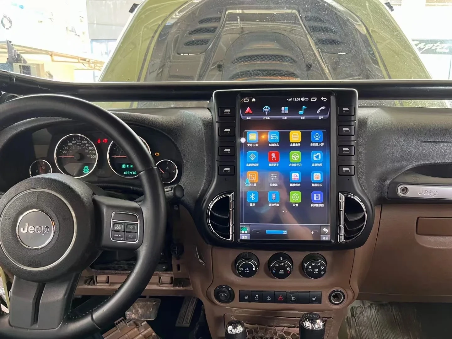 Автомобильный радиоприемник в стиле Tesla Android 13 для Jeep Wrangler 3 JK 2011-2017 мультимедийный