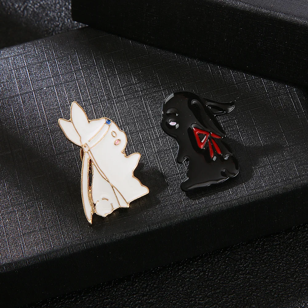 

Эмалированная булавка Wang Yibo S Rabbit Xiao Zhan брошка мультфильм значки на лацкан ювелирные изделия подарок забавная милая Мода Дети друзья женщины мужчины