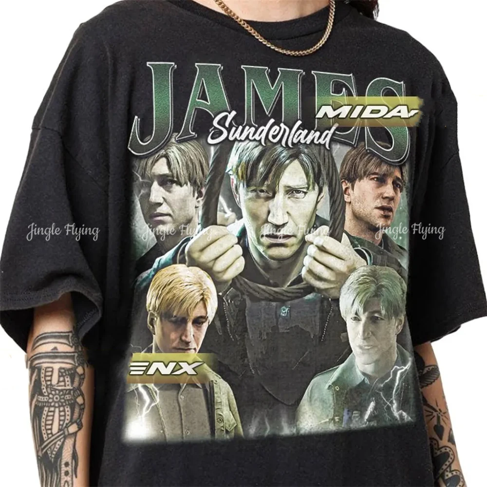 Лимитированная винтажная футболка James Sunderland Silent Hill 2 подарочная унисекс для