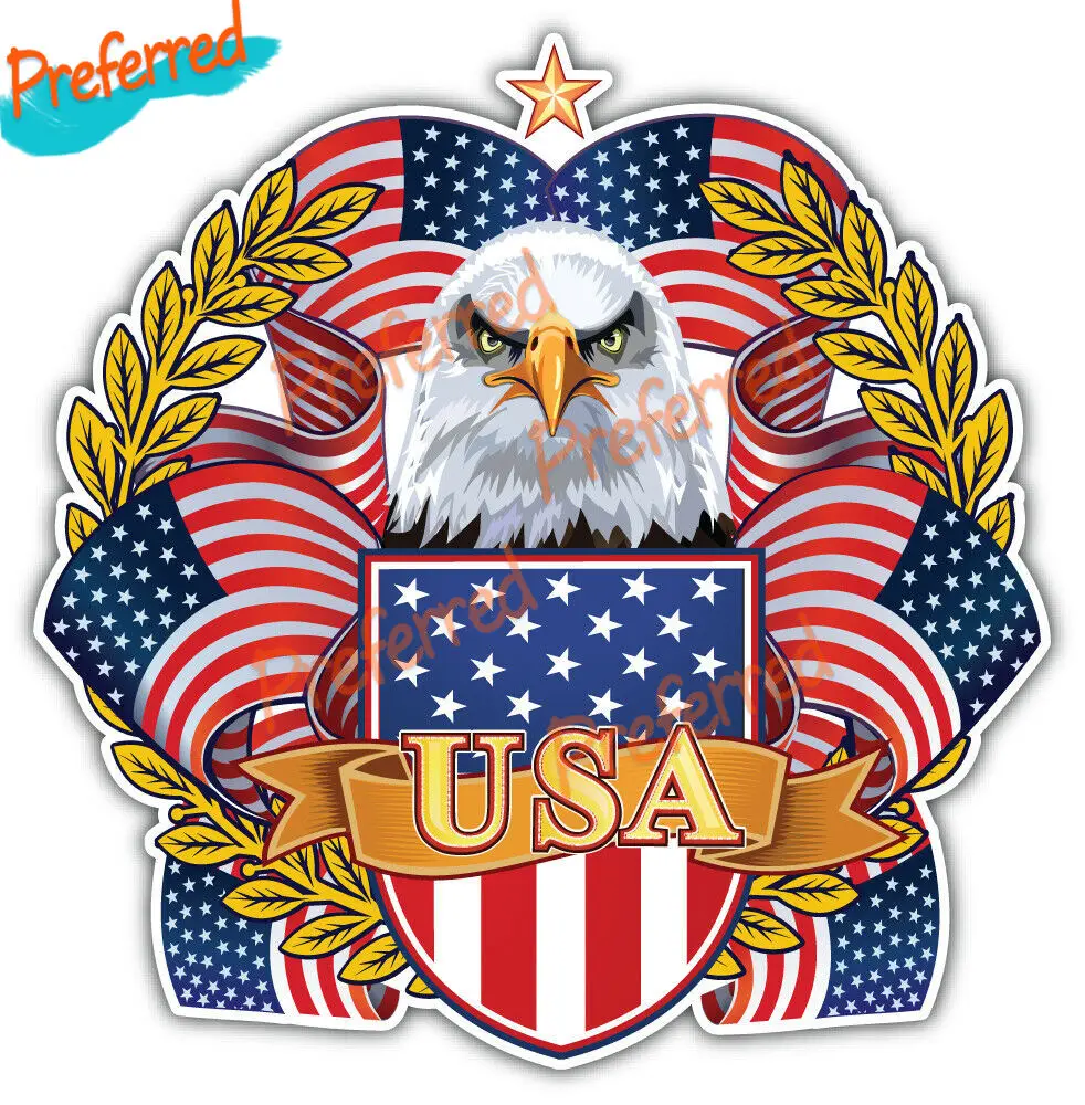 

USA Flag Eagle Seal States Complete Seal Car Sticker Decal for Your All Cars Racing Laptop Helmet Trunk Surf Camper