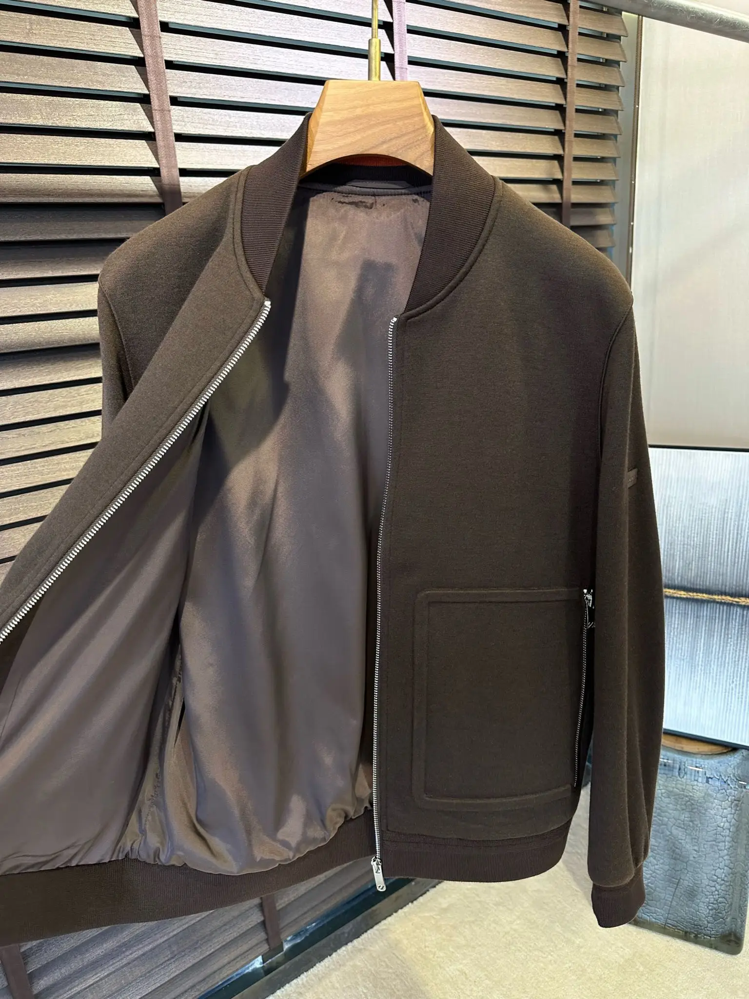 2024 DIKU новинка года куртка с Бейсбольным воротником изготовлена из смешанной