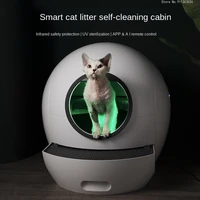 wifi automatic smart cat litter box self cleaning with pet feeder drinking fountain app control splash proof deodorant cat potty