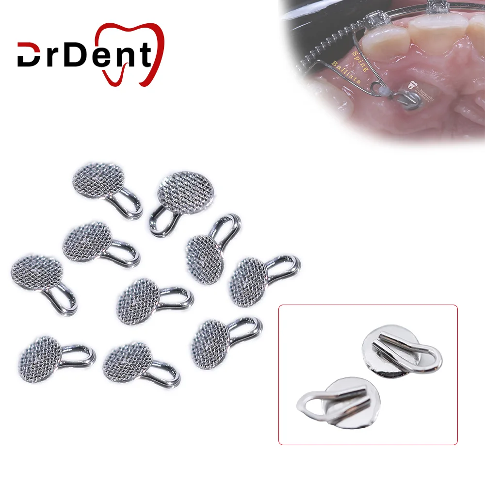 

Drdent Dental 50PCS Orthodontics Lingual Traction Hook Round Rect Metal For Orthodontic Treament Durable Does Not Corrode Sturdy