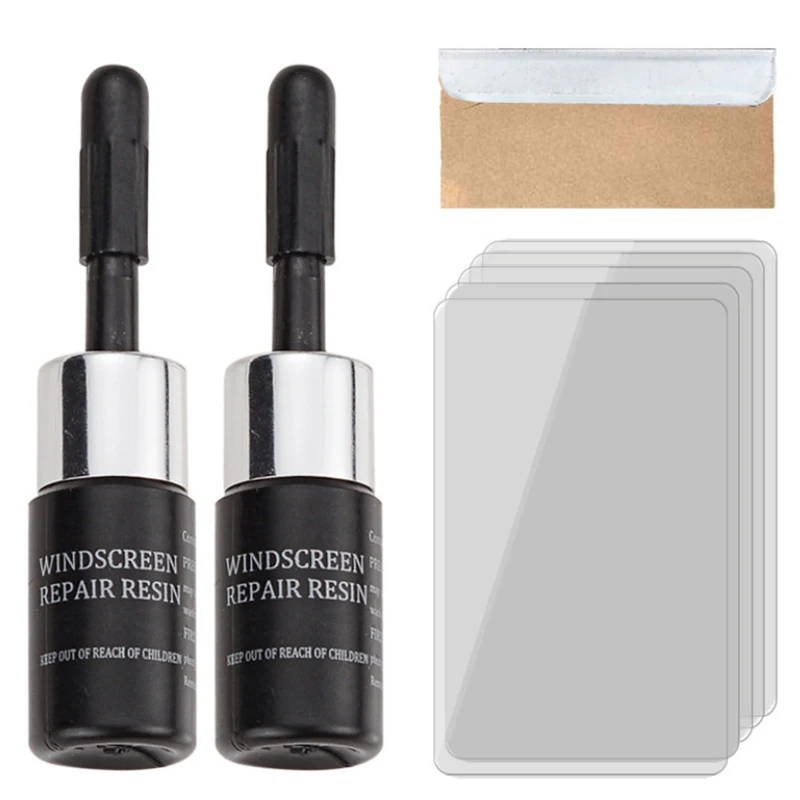 

2Pcs Car Windshield Repair Liquid DIY Car Window Glass Crack Chip Repair Tool Automotive Glass Repair Kit