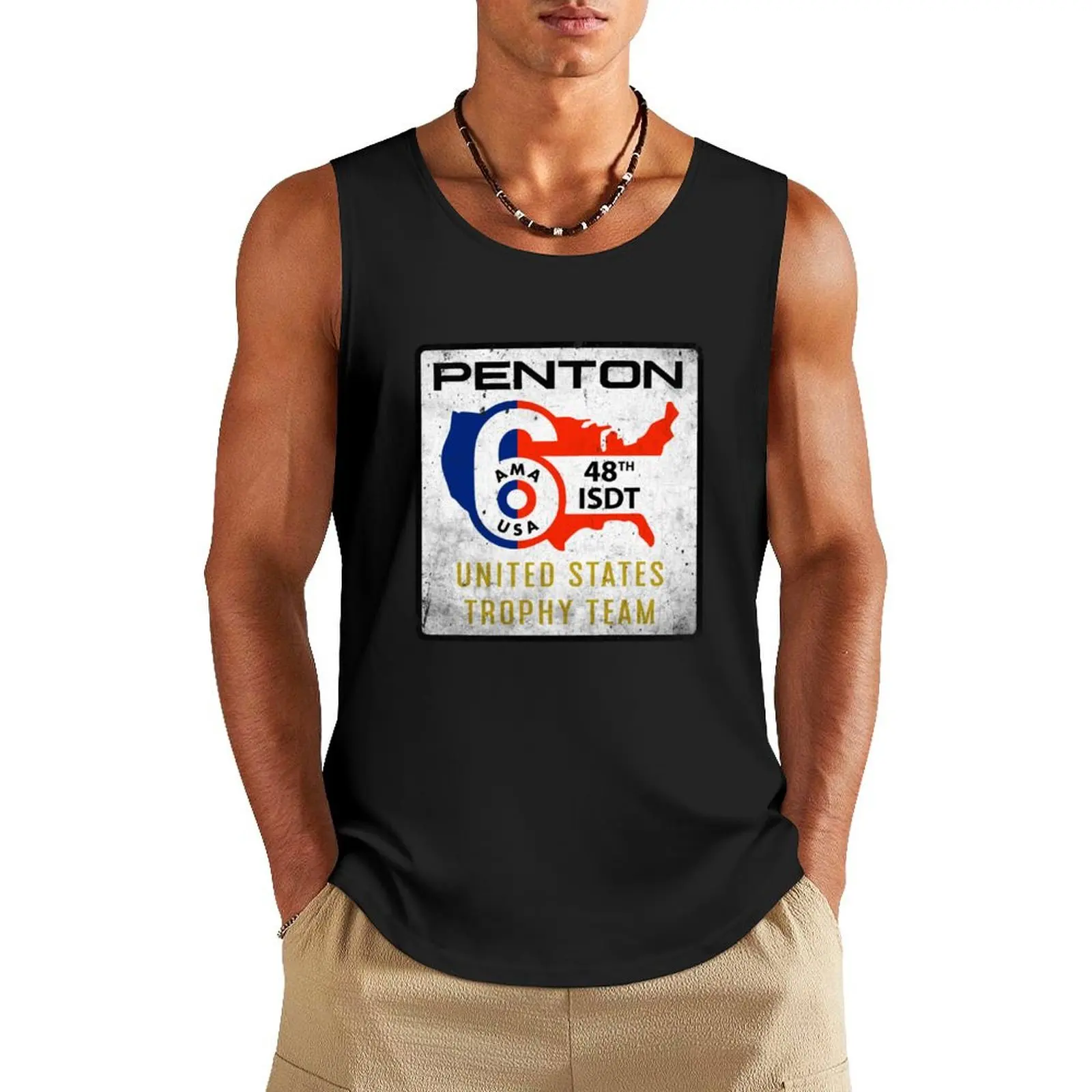 Penton AMA Майка для мотокросса Мужской жилет Мужская футболка спортзала спортивная