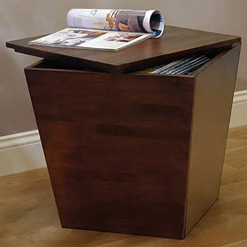 

Exquisite Walnut Finished Mezo Storage Cube Accent Table – Perfect For Any Room