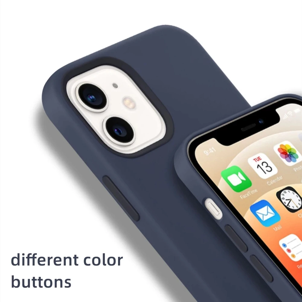 Оригинальный жидкий силиконовый чехол MagSafe для iPhone 13 Pro Max чехлы с магнитной